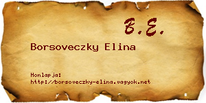 Borsoveczky Elina névjegykártya